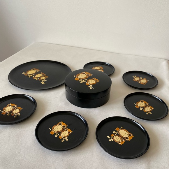 Vintage owl coasters - Picture 1 of 1